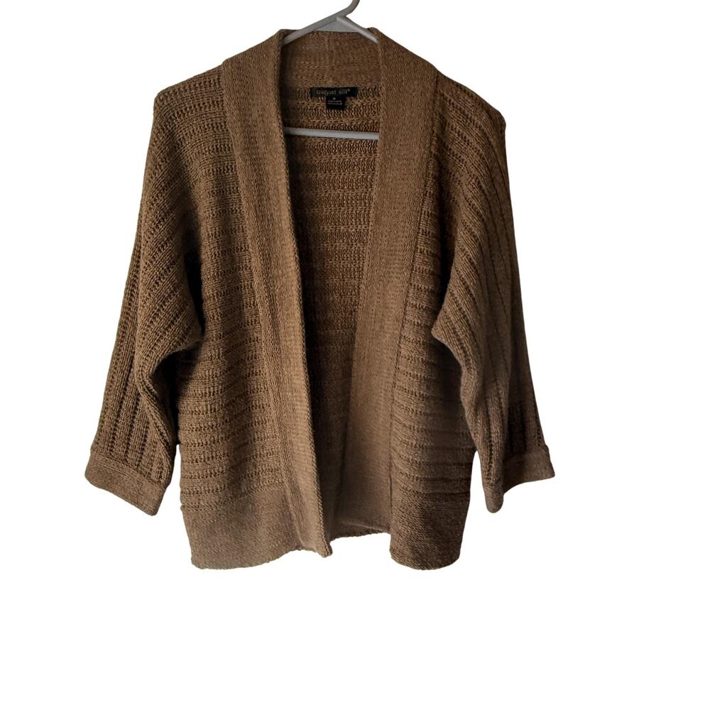 August Silk Sweater Vintage Medium Open Front Cardigan Knit‎ Gilmore Girls